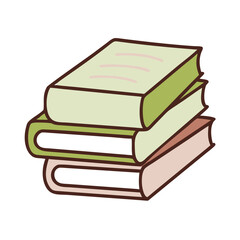 Stacked Books Illustration Vector for Educational Themes