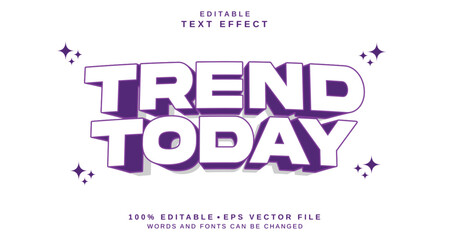 Editable text style effect - Trend Today text style theme.