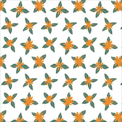 Traditional Vintage Floral Pattern with Yellow Flowers