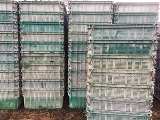 Neat and tidy garbage collection baskets.