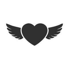 Romantic Winged Heart Illustration in Vector Format