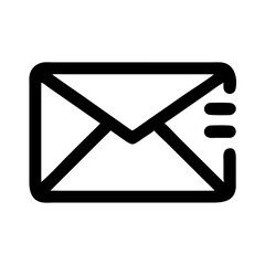 Stylized Open Envelope Vector with Letter"