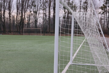 football goal net, soccer goal, soccer field 