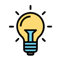 Energy and Innovation Symbol: Lightbulb Vector Icon
