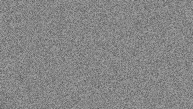 Black and white seamless turing pattern forming a maze-like design, creating a stimulating texture.