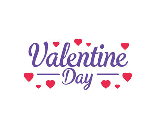 valentine day typography vector Illustrator