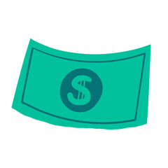 Money, finance, payment sign, icon, composition. Cute hand drawn doodle market, earning, deposit, currency, payment illustration with american usa dollar. Financial business background