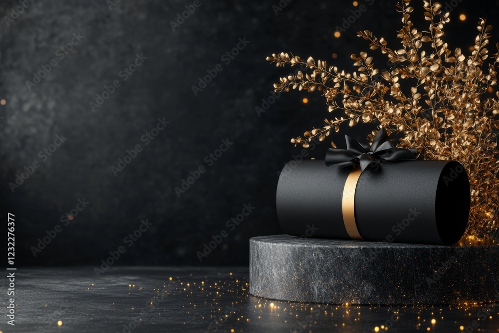 Poster A 3D-rendered image of a glowing certificate scroll placed on a marble podium, surrounded by golden laurels and shimmering light effects