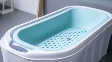 Modern Bathtub with a Soft Blue Interior Design for Home Use