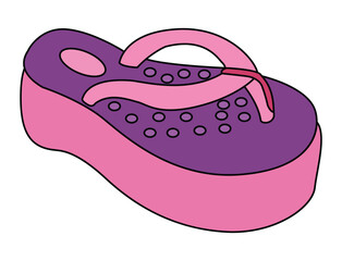 Japanese shoes isolated on white background