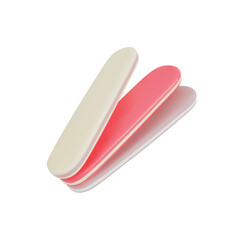 A rendering of a set of nail files or nail buffs. Vector 3d illustration on isolated white background