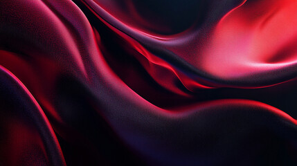 Obraz premium Elegant Red Silk Drape Abstract Background Texture Design Art Wave Rich Deep Dark Shiny Curve Swirl 
