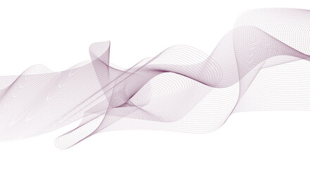 Wave Element design vector image for graphic design decoration or backdrop design, Design element. Many purple line circle ring waves.