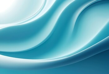 Fototapeta premium Abstract Blue Wave Curves Smooth Design