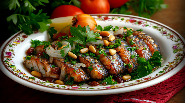 sarde in saor plate