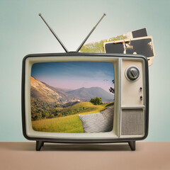 Vintage tv collage