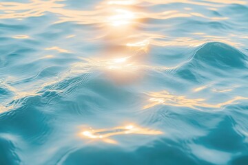 Patterns of light reflecting off the surface of a calm ocean, creating an abstract, ethereal design.