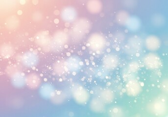 Fototapeta premium Shining pastel hologram lights. Circle blurred bokeh. Rainbow unicorn background. Gradient mermaid fantasy backdrop. Abstract holographic design for banner, poster, wallpaper. Valentines Day, birthday