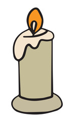 Candle isolated on white background