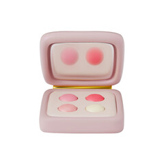 Shadow palette render with 4 different color and mirror. Vector 3d illustration on isolated white background