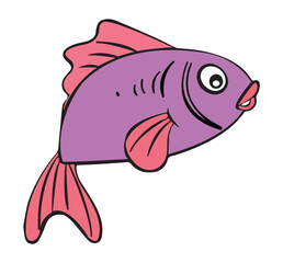 A fish smiling vector illustration