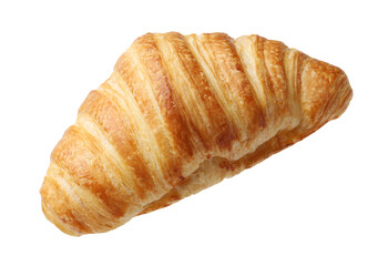 Freshly baked delicious croissant isolated on white