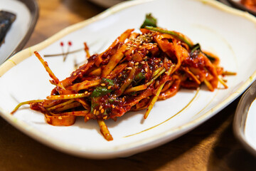 wild greens seasoned with spicy sauce