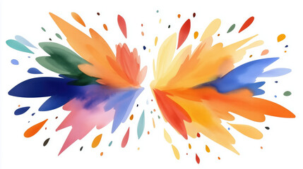 Vibrant abstract watercolor artwork with bold colors and dynamic splashes