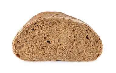 Freshly baked cut bread isolated on white