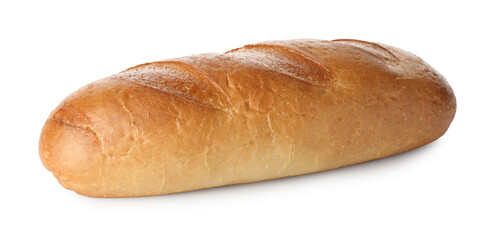 One freshly baked bread isolated on white
