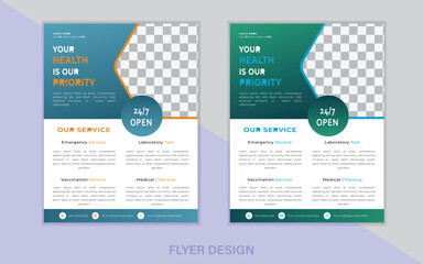 Modern medical design template for Flyer