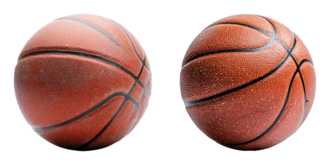 Close-Up View of a Bouncing Basketball on a Dusty Court Surface Capturing Dust Particles in Motion