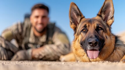 Military bond shines through teamwork of handler and working dog