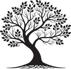 Obraz premium Isolated black tree icon Vector, black tree Silhouette,black tree icon set, black tree for logo,color black tree Vector illustration, Vector Graphic, EPS 10 , clip art work