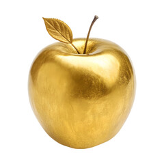 Golden Apple in isolate white background
