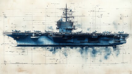 aircraft carrier design drawing