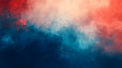 Fototapeta premium Intense smoke or mist with a blue-red hue, atmospheric effect.