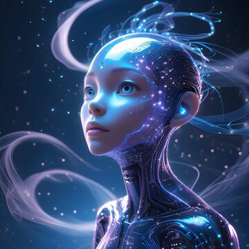 A woman in the form of artificial intelligence