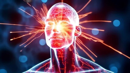 3d rendered illustration of a human nervous system