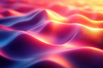 Obraz premium Soft gradient waves transitioning into structured presentation elements, with glowing accents, vibrant colors, and sleek modern textures adding depth and energy.