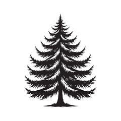 Fir Tree Silhouette - Alpine Forest Digital Art - Fir Tree Vector - Fir Tree Illustration - Minimalist Fir Silhouette - Fir Vector - Fir Digital Art
