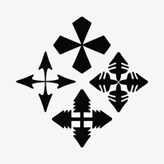 black and white star