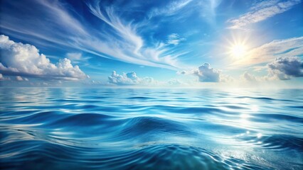Serene Oceanic Swirls in Soft Blues and Whites, soft focus effect