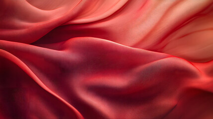 Obraz premium Soft satin-like textures with rich, flowing red hues.