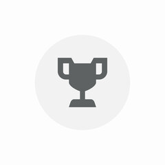 achievement cup icon sign vector