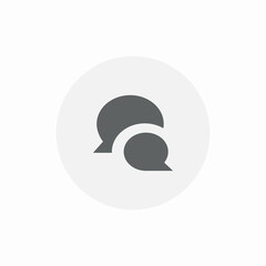 interactive conversation icon sign vector