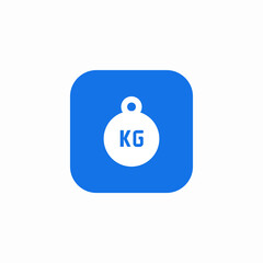 kg system weight icon sign vector