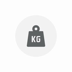 kg large weight icon sign vector