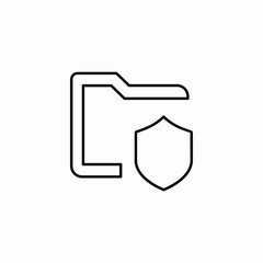 protected folder icon sign vector