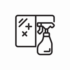 Window cleaner spray icon vector sign
